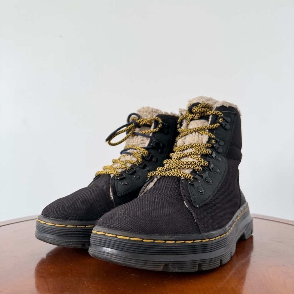 Dr. Martens Combs Faux Fur Lace up Casual Boots | US 8 - Picture 5 of 9